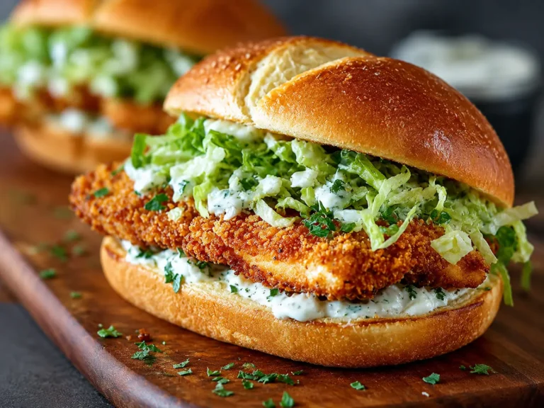 Chicken Caesar Sandwich with crispy romaine and creamy dressing on toasted bread