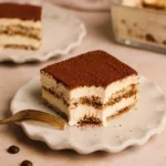 Creamy Italian Tiramisu with cocoa powder and coffee-soaked layers