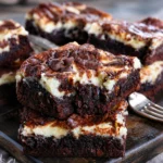Cheesecake Brownies with a creamy cheesecake layer and fudgy chocolate base